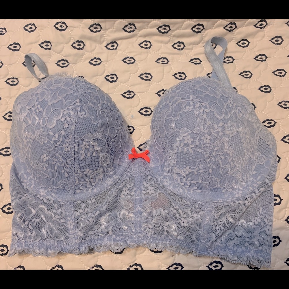 Blue lace Victoria’s Secret Bustier